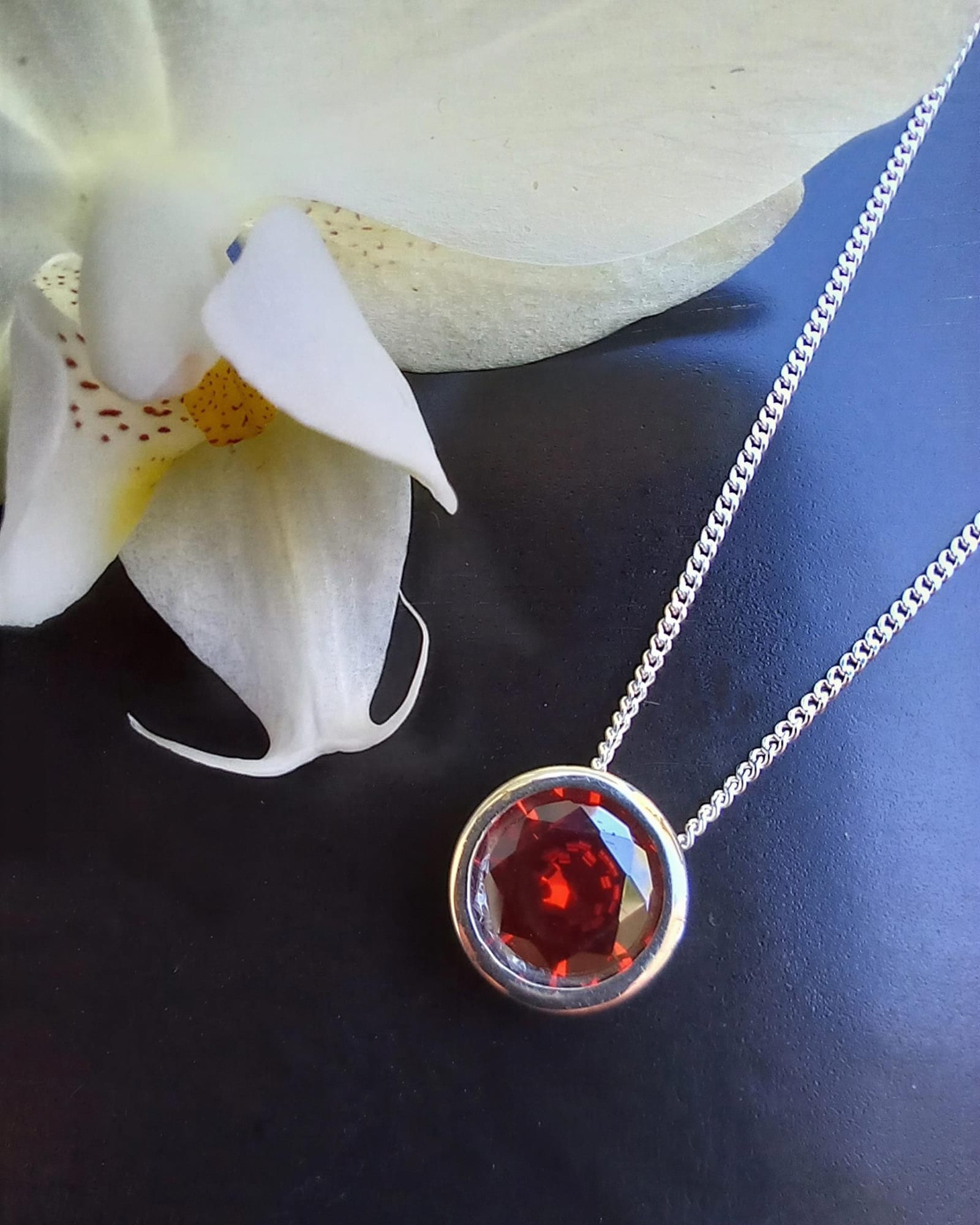 Birthstone Necklace — January (Garnet)