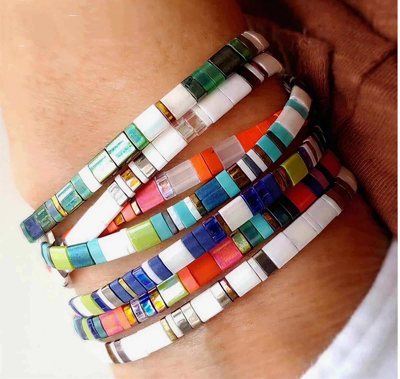Tila Miyuki Bead Stretch Bracelet